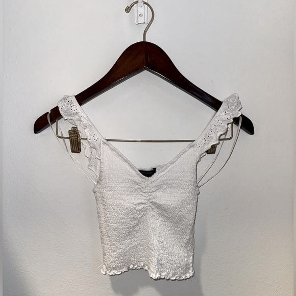 Forever 21 Cropped Ruffle Strap Tank Top - Picture 3 of 5